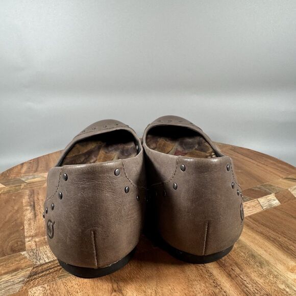 Born Lola Brown Leather Studded Slip On Ballet Flats‎ Women's Sz 8 US - Picture 4 of 7